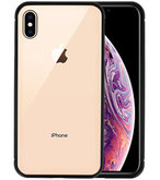 Magnetic Back Cover voor iPhone XS Max Zwart - Transparant
