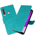 Bookstyle Wallet Cases Hoesje voor Samsung Galaxy A9 2018 Groen
