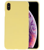 Color TPU Hoesje voor iPhone XS Max Geel