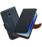 Hoesje voor Samsung Galaxy J3 (2018) Pull-Up Booktype Blauw