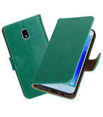Hoesje voor Samsung Galaxy J3 (2018) Pull-Up Booktype Groen