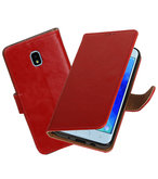 Hoesje voor Samsung Galaxy J3 (2018) Pull-Up Booktype Rood