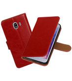 Hoesje voor Samsung Galaxy J4 Pull-Up Booktype Rood