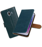 Hoesje voor Samsung Galaxy J4 Pull-Up Booktype Blauw