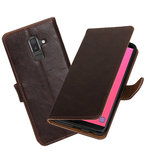 Hoesje voor Samsung Galaxy J8 Pull-Up Booktype Mocca