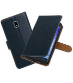 Hoesje voor Galaxy J7 (2018) Pull-Up Booktype Blauw