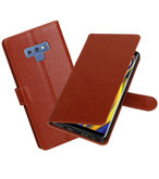 Hoesje voor Galaxy Note 9 Pull-Up Booktype Bruin