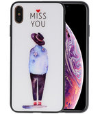 Print Hardcase voor iPhone XS Max Miss You
