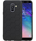 Hexagon Hard Case voor Samsung Galaxy A6 Plus 2018 Zwart
