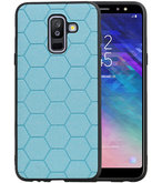 Hexagon Hard Case voor Samsung Galaxy A6 Plus 2018 Blauw