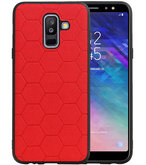Hexagon Hard Case voor Samsung Galaxy A6 Plus 2018 Rood