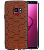 Hexagon Hard Case voor Samsung Galaxy S9 Bruin