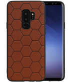 Hexagon Hard Case voor Samsung Galaxy S9 Plus Bruin