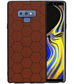 Hexagon Hard Case voor Samsung Galaxy Note 9 Bruin