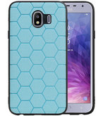 Hexagon Hard Case voor Samsung Galaxy J4 Blauw