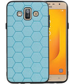 Hexagon Hard Case voor Samsung Galaxy J7 Duo J720F Blauw