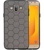 Hexagon Hard Case voor Samsung Galaxy J7 Duo J720F Grijs