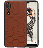 Hexagon Hard Case voor Huawei P20 Pro Bruin