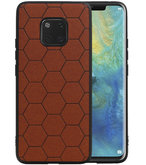 Hexagon Hard Case voor Huawei Mate 20 Pro Bruin