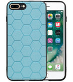 Hexagon Hard Case voor iPhone 8 Plus / iPhone 7 Plus Blauw