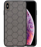 Hexagon Hard Case voor iPhone XS Max Grijs