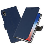 Wallet Cases Hoesje voor iPhone XS - X Navy