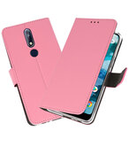 Wallet Cases Hoesje voor Nokia 7.1 Roze