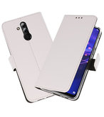 Wallet Cases Hoesje voor Huawei Mate 20 Lite Wit