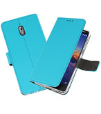 Wallet Cases Hoesje voor Nokia 3.1 Blauw