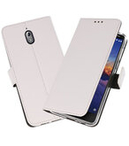 Wallet Cases Hoesje voor Nokia 3.1 Wit