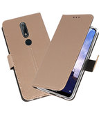 Wallet Cases Hoesje voor Nokia X6 6.1 Plus Goud