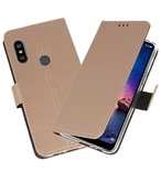 Wallet Cases Hoesje voor XiaoMi Redmi Note 6 Pro Goud