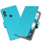 Wallet Cases Hoesje voor Moto One Power Blauw