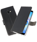 Wallet Cases Hoesje voor Galaxy J6 Plus Zwart