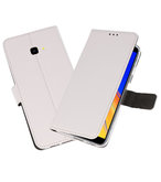 Wallet Cases Hoesje voor Galaxy J4 Plus Wit