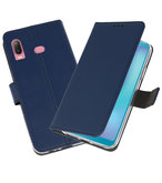 Wallet Cases Hoesje voor Samsung Galaxy A6s Navy