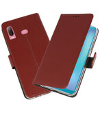 Wallet Cases Hoesje voor Samsung Galaxy A6s Bruin