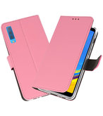 Wallet Cases Hoesje voor Galaxy A7 (2018) Roze