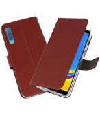 Wallet Cases Hoesje voor Galaxy A7 (2018) Bruin