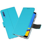 Wallet Cases Hoesje voor Galaxy A7 (2018) Blauw