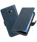 Hoesje voor Samsung Galaxy J6 Plus Pull-Up Booktype Blauw