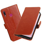 Hoesje voor Huawei Y9 2019 Pull-Up Booktype Bruin