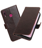 Hoesje voor Huawei Y9 2019 Pull-Up Booktype Mocca
