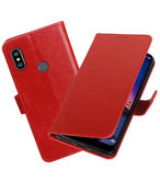 Hoesje voor XiaoMi Redmi Note 6 Pro Pull-Up Booktype Rood