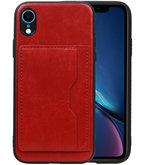 Staand Back Cover 1 Pasjes voor iPhone XR Rood