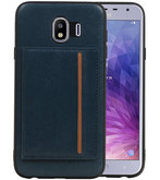Staand Back Cover 1 Pasjes voor Galaxy J4 Navy