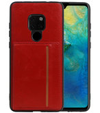 Staand Back Cover 1 Pasjes voor Huawei Mate 20 Rood