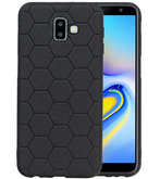 Hexagon Hard Case voor Samsung Galaxy J6 Plus Zwart