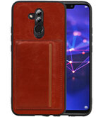 Staand Back Cover 1 Pasjes voor Huawei Mate 20 Lite Bruin