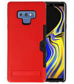 Rood Tough Armor Kaarthouder Stand Hoesje voor Samsung Note 9